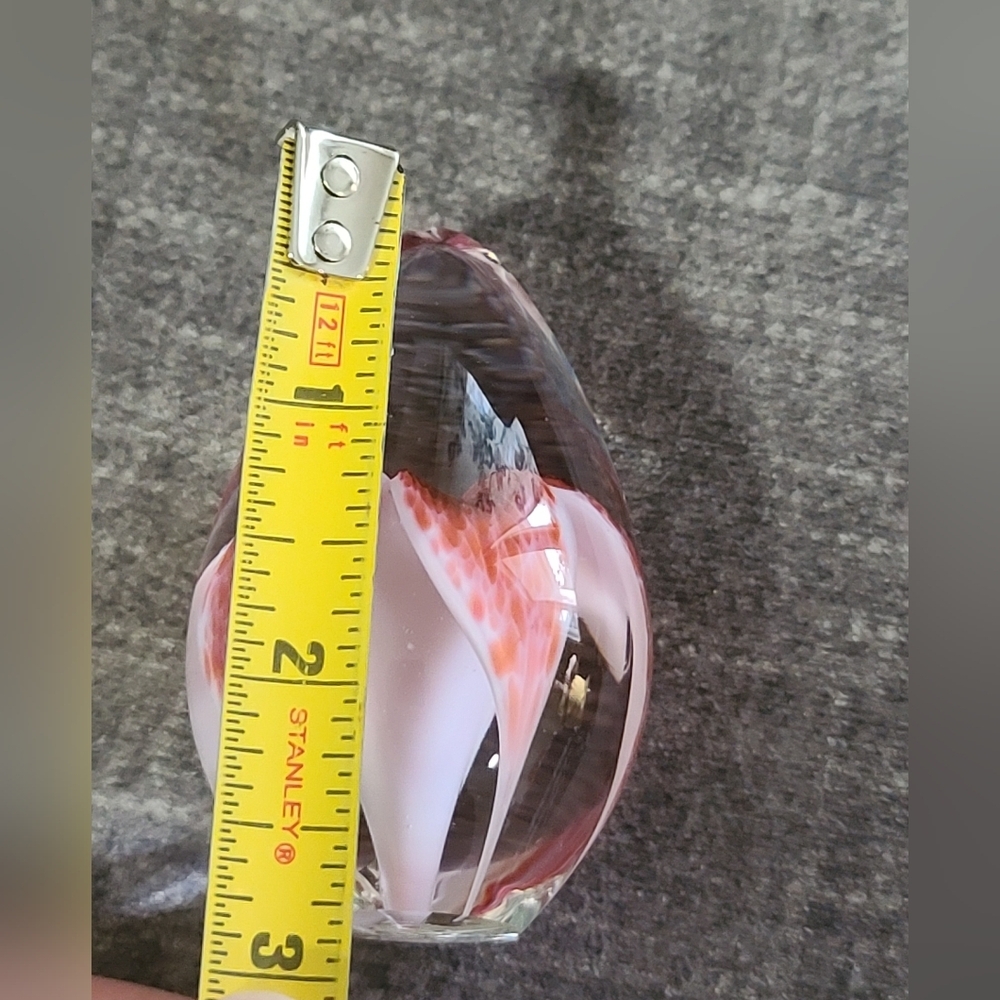 Vintage Glass Eye Studio Orchid paperweight - Picture 5 of 9